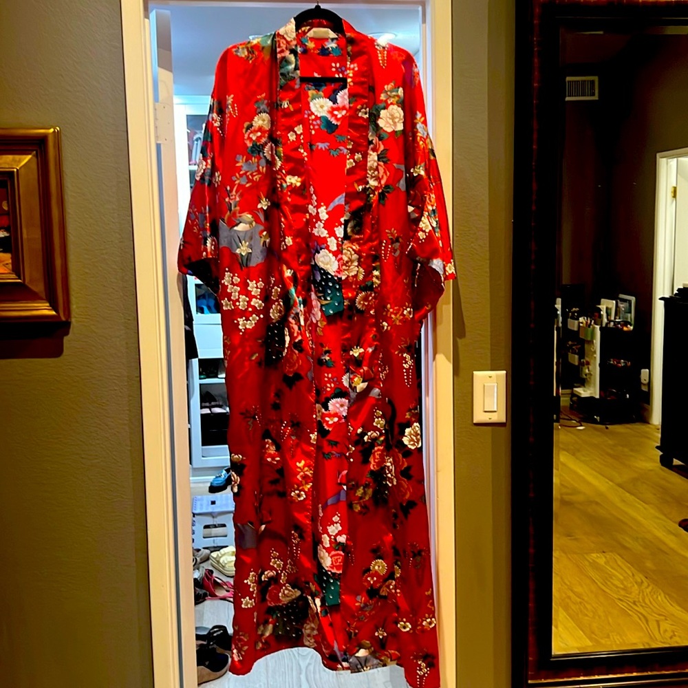 Japanese robe Ichiban 100% polyester red